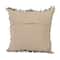 Hello Honey® Multicolored Geometric Pattern Woven Cotton Pillow with Chambray Back & Fringe